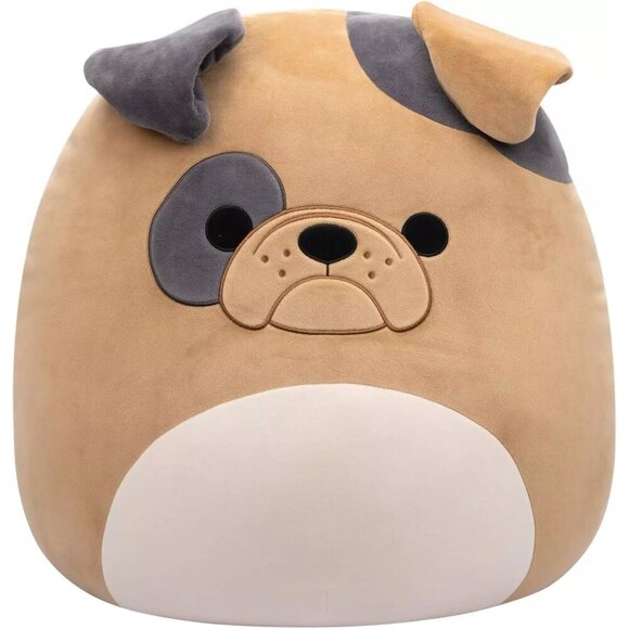 Squishmallows Original 16" Loafer the Brown Bulldog NWT - Picture 1 of 6